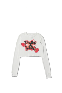 PREORDER "Protect ur Heart" Valentine day crop thermal tee