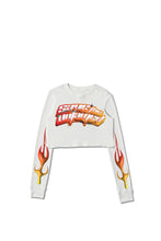 Load image into Gallery viewer, 3D BUBBLE &quot;SAVETHEUNTAMED&quot; LOGO THERMAL CROP WHITE
