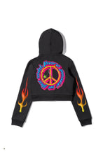 Load image into Gallery viewer, There Peace in wild Crop hoodie
