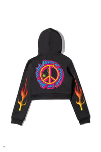 There Peace in wild Crop hoodie