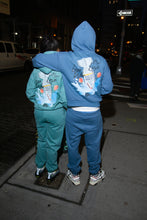 Load image into Gallery viewer, &quot;SHARK N ROSES &quot; SWEATSUIT BLUE
