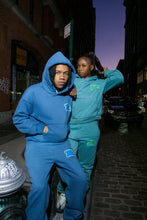 Load image into Gallery viewer, &quot;SHARK N ROSES &quot; SWEATSUIT BLUE
